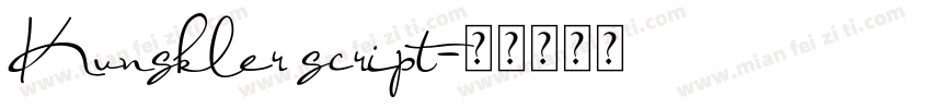 Kunskler script字体转换